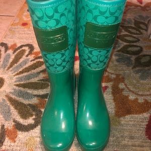Women’s Coach Rainboots. Size 8.
